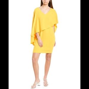 Trina Turk Ruffle yellow mini dress, size M, new